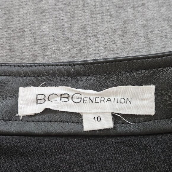 BCBGeneration Skirt Womens 10 Black 1/2 Lined Midi Sheer Lace Fairy Whimsigoth - Picture 3 of 16